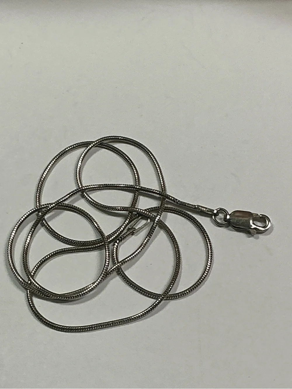Classic Sterling Silver Snake Chain Necklace - Versatile Everyday Chain. 18”